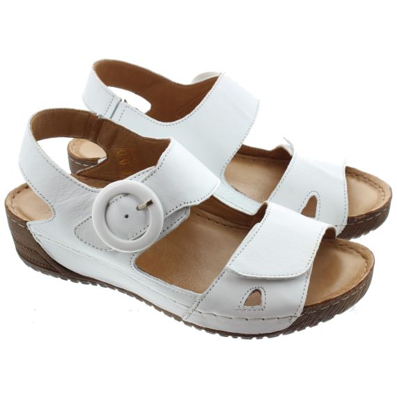 ADESSO Ladies Lily Wedge Sandals In White
