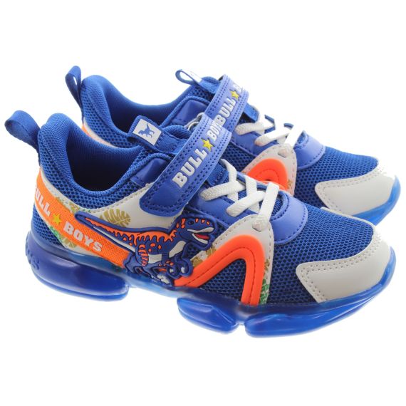 BULL BOYS Kids 4500 Velociraptor Light Up Trainers In Royal Blue