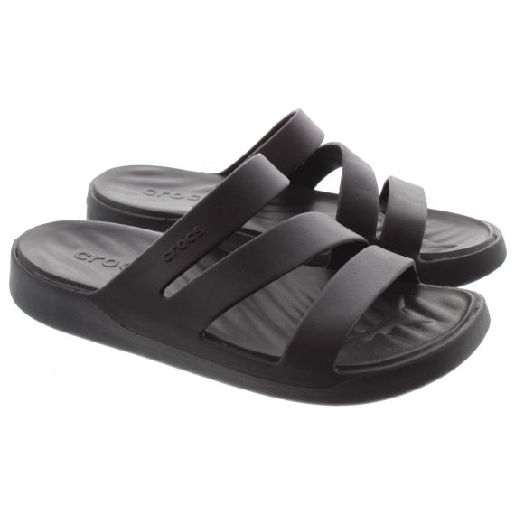 CROCS Ladies Getaway Strappy Sandals In Black