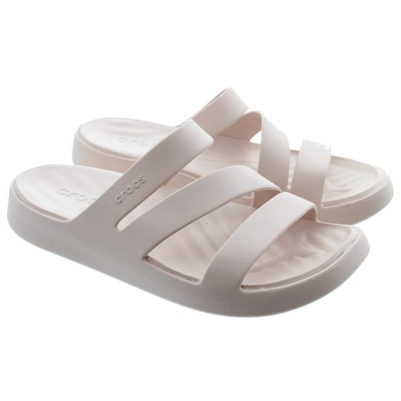 CROCS Ladies Getaway Strappy Sandals In Quartz