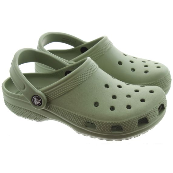 CROCS Youths Classic Clogs In Moss