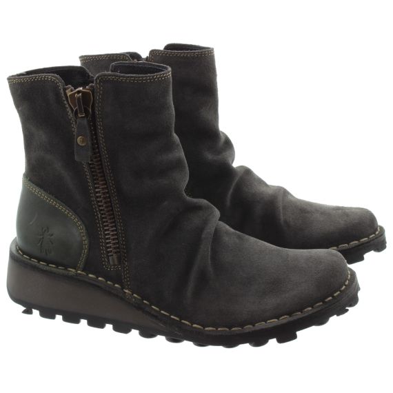 FLY Ladies Fly Mon Zip Ankle Boots in Diesel
