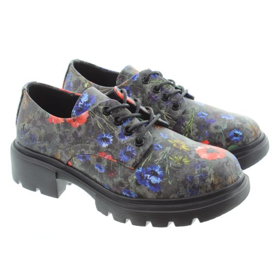 HEAVENLY FEET Ladies Cove Lace Shoes In Poppy