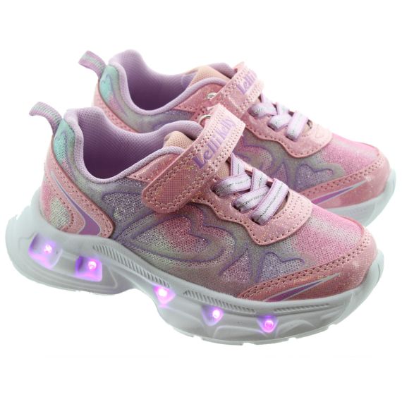 LELLI KELLY Kids LK4740 Noemi Light Up Baby Trainers In Pink
