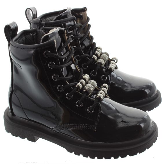 LELLI KELLY Lelli Kelly LK7505 Willow Lace Ankle Boots In Black Patent