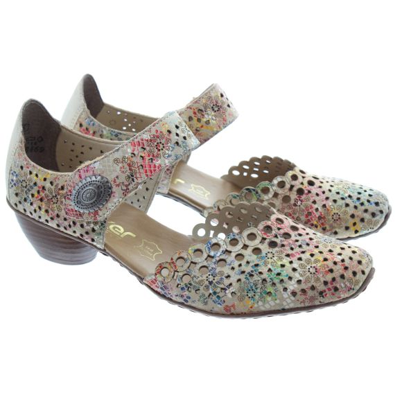 RIEKER Ladies 43753 Full Toe Heels In Multi