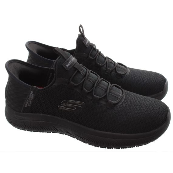 SKECHERS Ladies 108144EC Work Slip Ins Shoes In Black