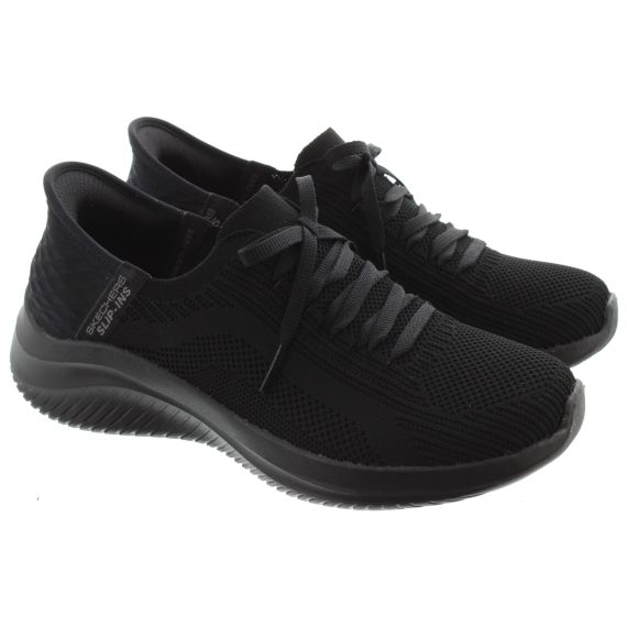 SKECHERS Ladies 149710 Slip-Ins Ultra Flex 3.0 Slip Ins Trainers In Black