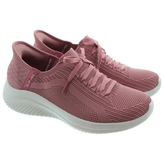 SKECHERS Ladies 149710 Slip-Ins Ultra Flex 3.0 Slip Ins Trainers In Mauve