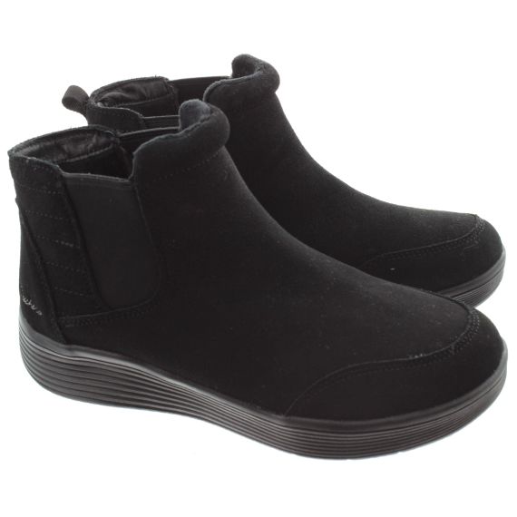 SKECHERS Ladies 159095 Laguna Arch Fit Ankle Boots In Black 
