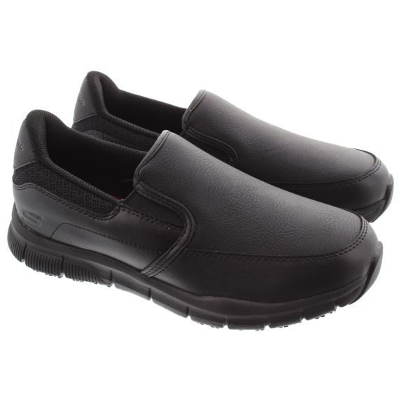 SKECHERS Ladies 77236EC Work - Slip Resistant Slip On Shoes In Black