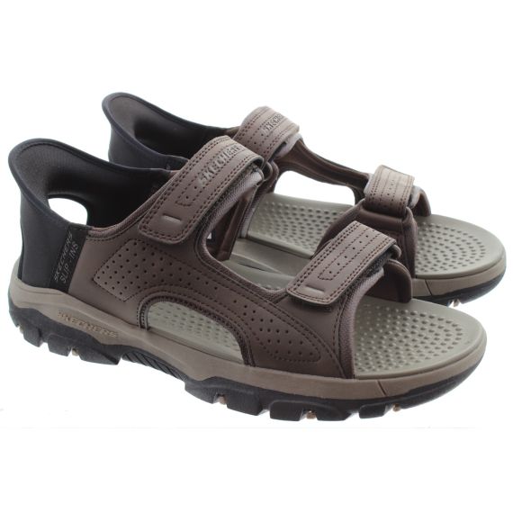 SKECHERS Mens 205289 Slip Ins Sandals In Brown