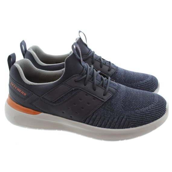SKECHERS Mens 210620 Lattimore Elastic Lace Trainers In Navy
