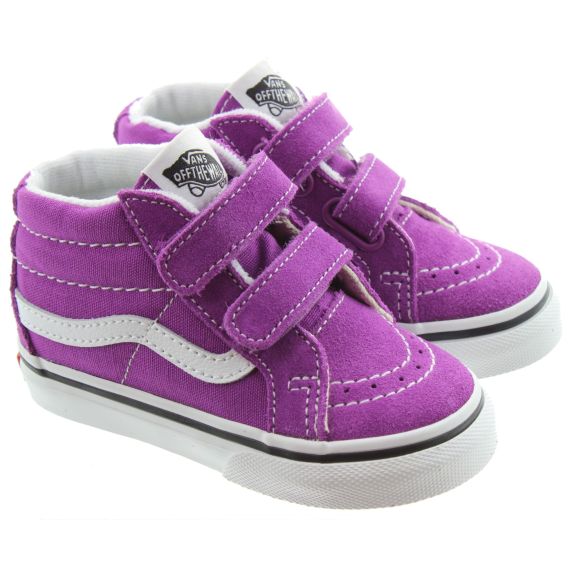 VANS Kids SK8 Mid Velcro Trainers In Willow